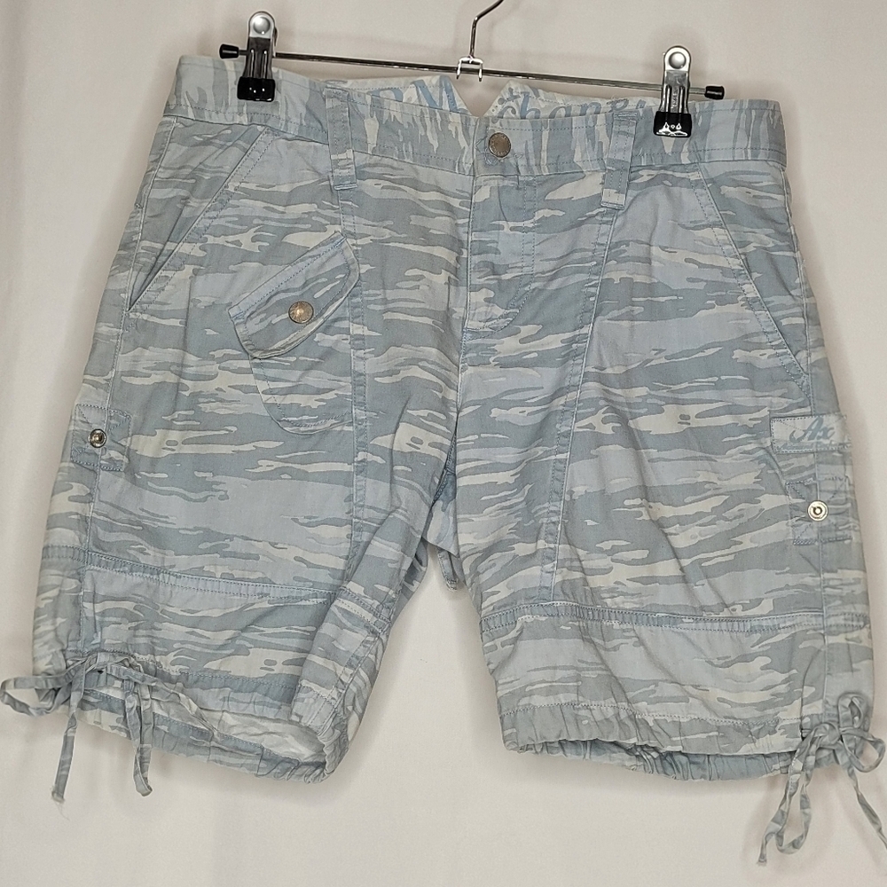 Armani Exchange Camo Print Drawstring Shorts - Size 2